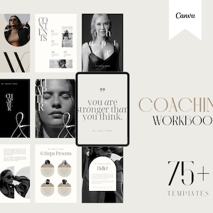 Workbook Template Canva | Coaching Workbook | Digital Course Creator| Editable Ebook Template| Business Coach Tools| Lead Magnet Bundle