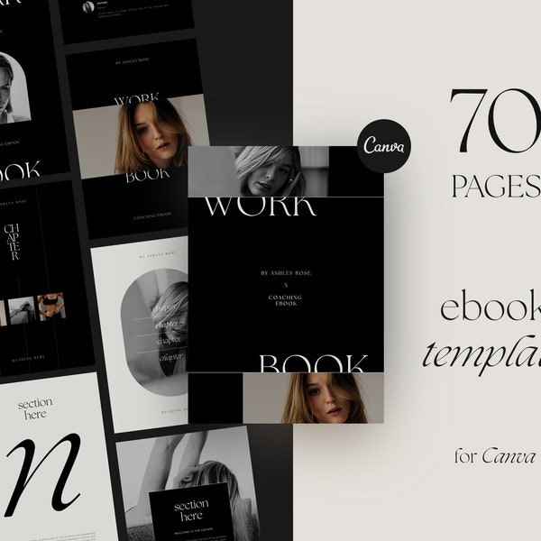 Modèle d'ebook minimaliste | Modèle d'ebook numérique | Modèle de magazine minimaliste | de livre numérique toile | Outils pour coach d'affaires | pour Canvas