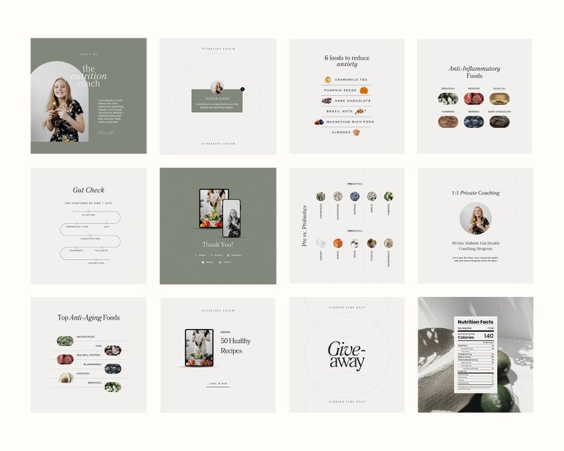 Nutrition Coach Instagram Template | Canva Instagram Post | Health ...