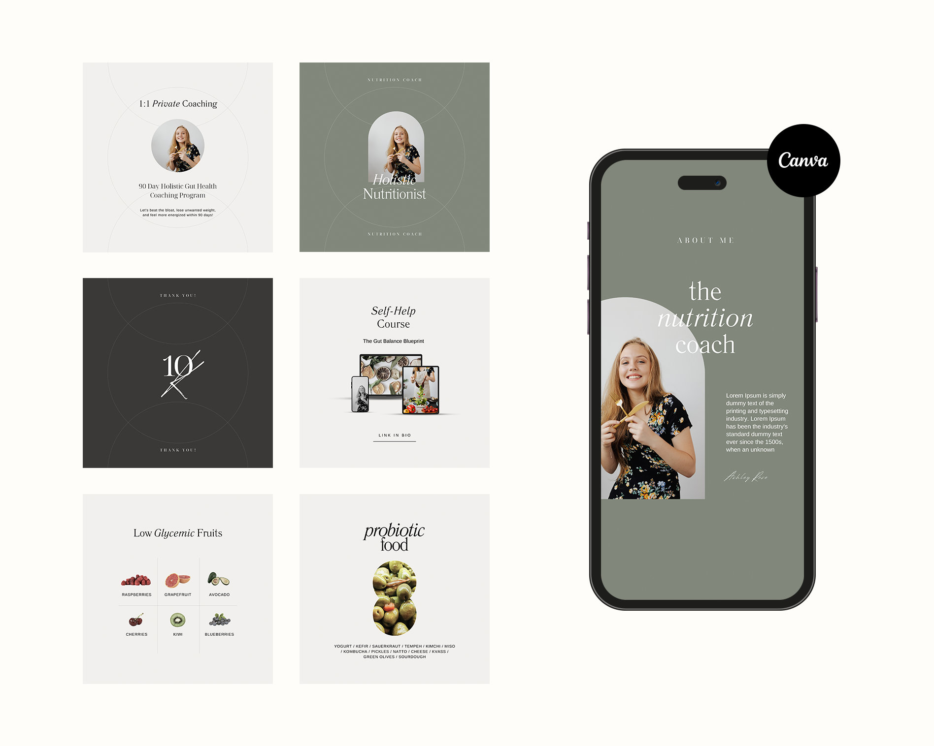 Nutrition Coach Instagram Template | Canva Instagram Post | Health ...