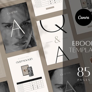 85 Pages Ebook Template Canva | Coaching Workbook | Digital Course Creator | Digital ebook template | Business Coach Tools | Canva