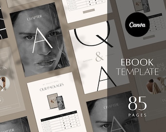 85-stronicowy szablon e-booka Canva | Ćwiczenia coachingowe | Twórca kursów cyfrowych | Szablon e-booka cyfrowego | Narzędzia trenera biznesowego | Canva