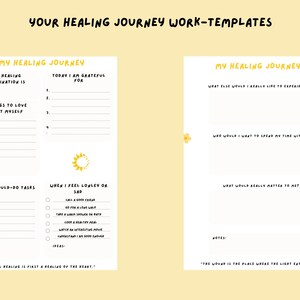 2022 My Healing Journey Work-Templates, Breakup, Self-Confidence, Inner Child, Trauma,