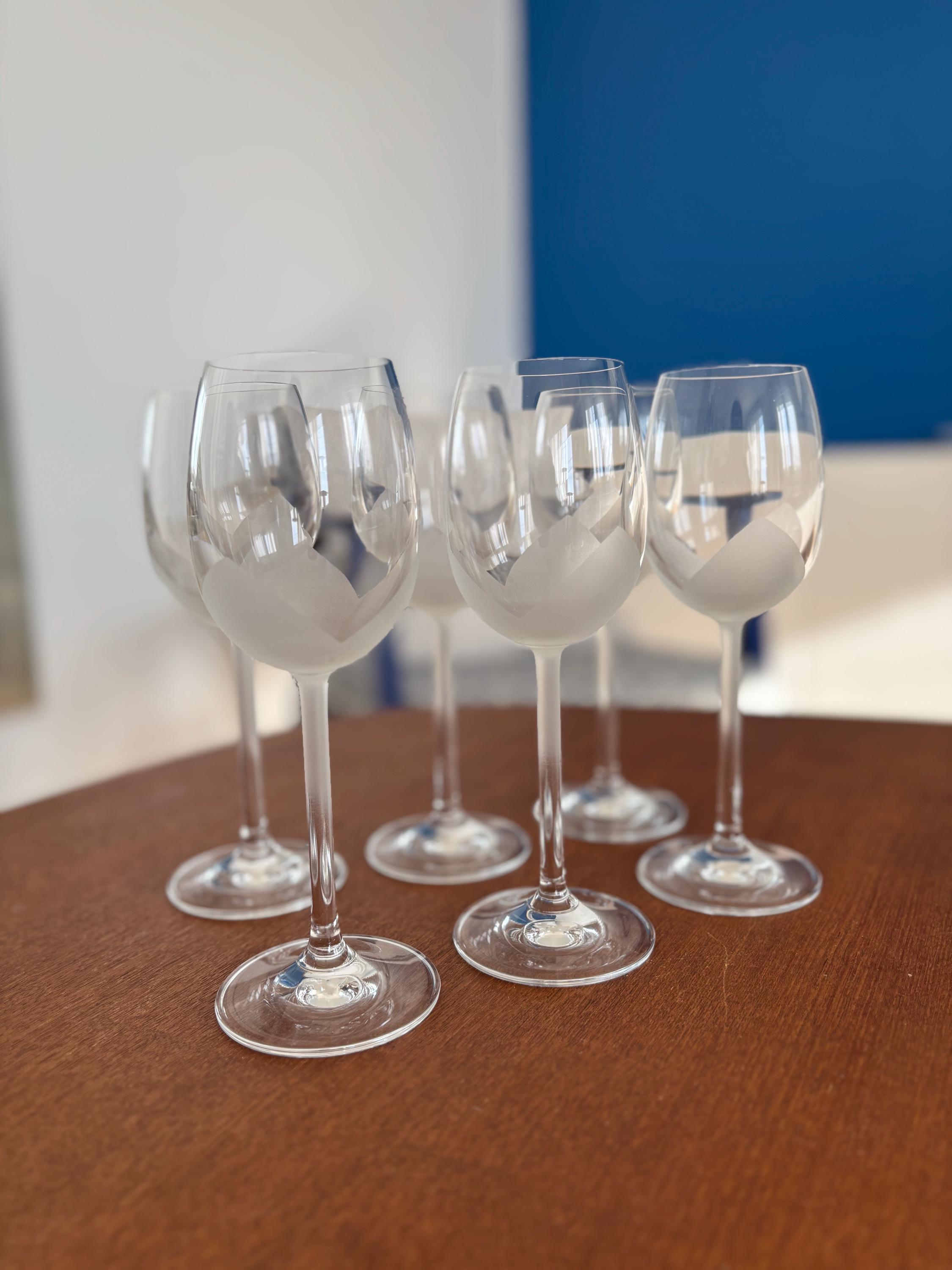 10 verres vintage à motifs de fleurs