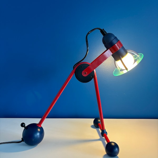 Lampe de bureau articulée style memphis 1990