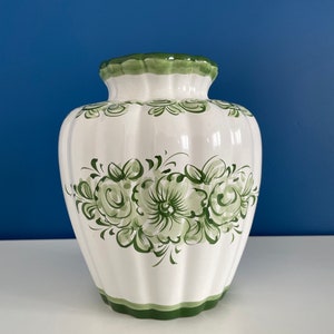 Lancel Paris green and white vase