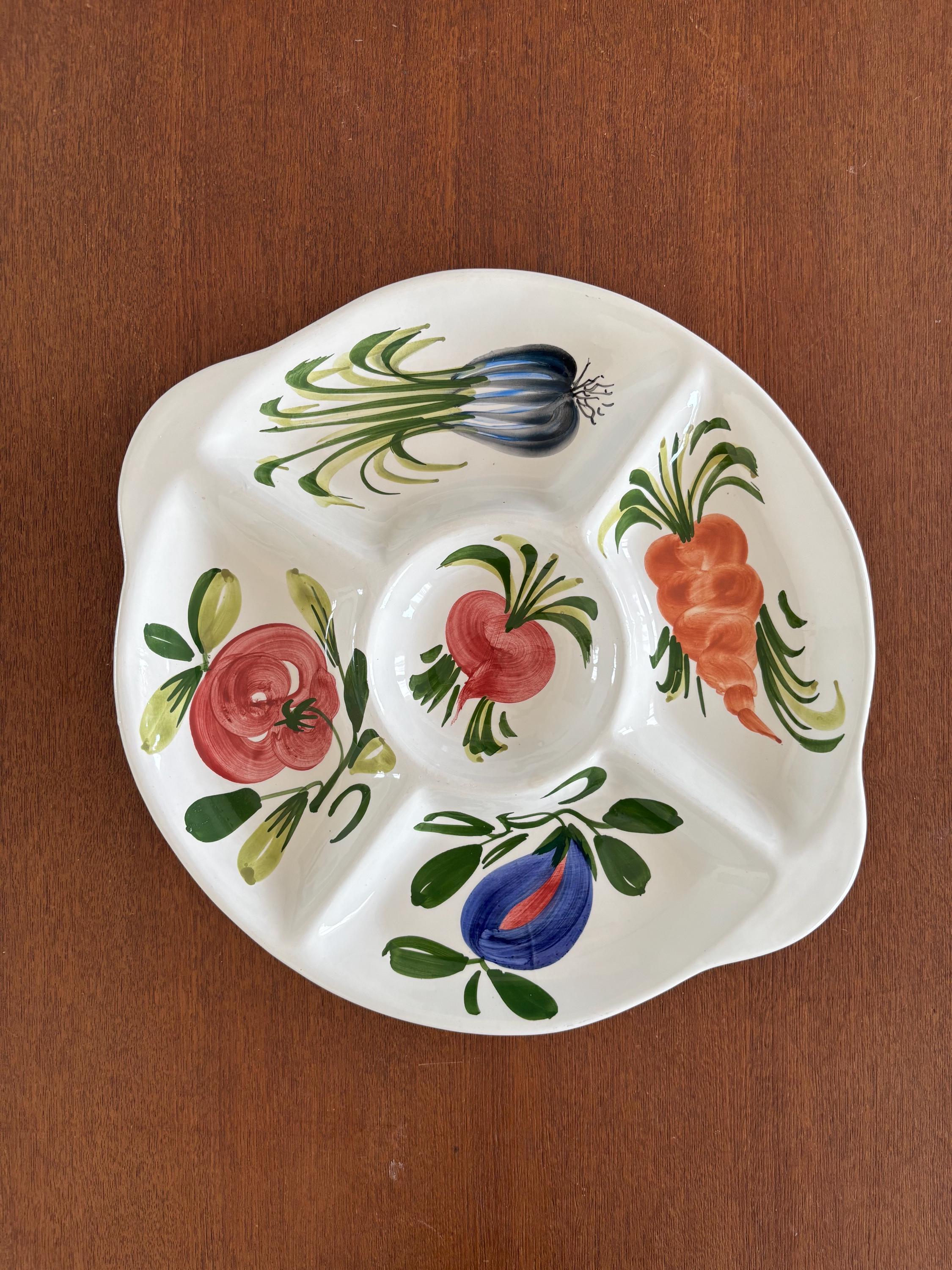 Dessous de plat ancien en barbotine - Arts de la table
