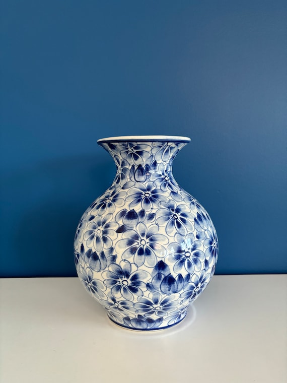 BOL CÉRAMIQUE ANCIEN CERANORD fleurs bleues EUR 12,00 - FR