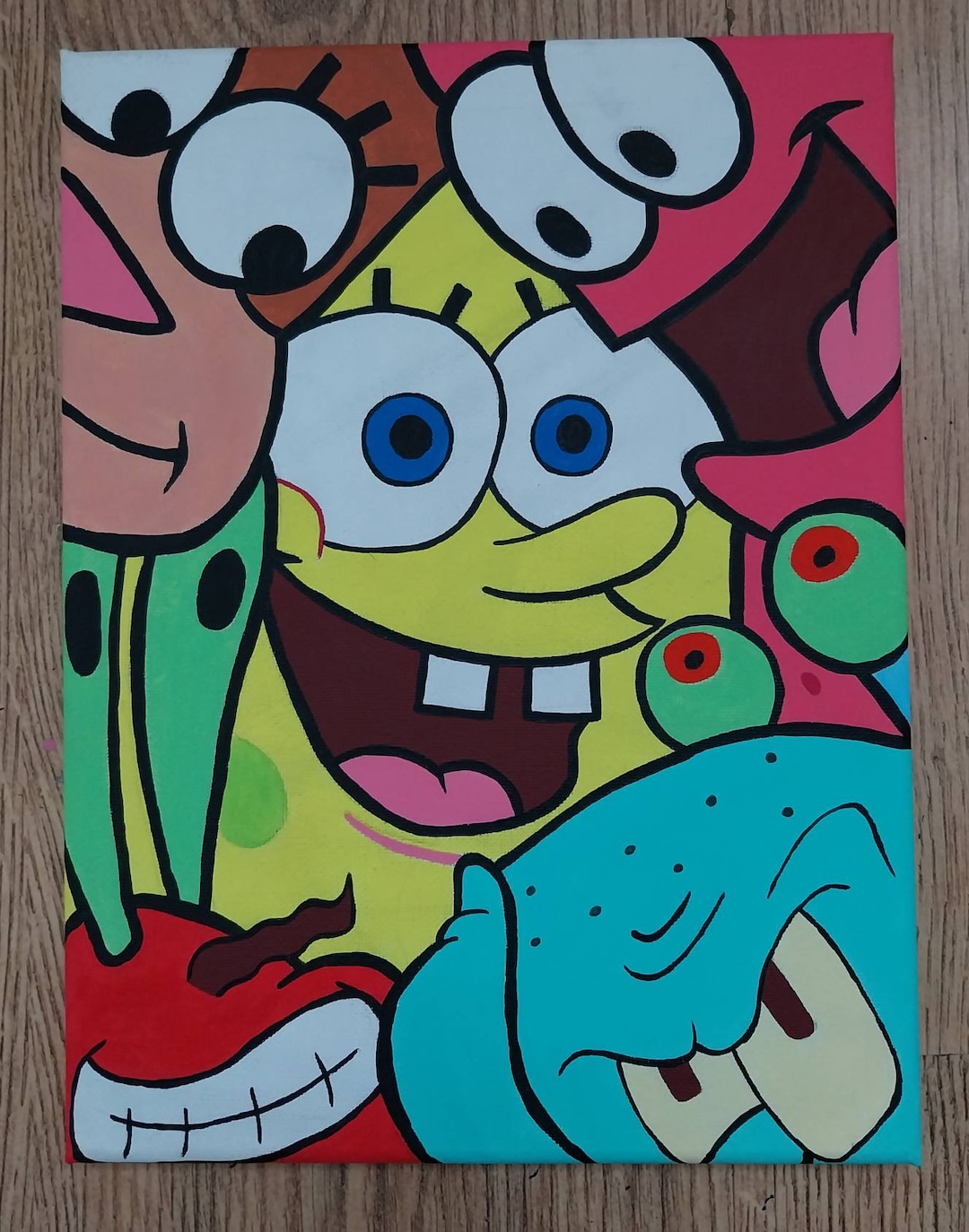 Spongebob Canvas - Etsy UK