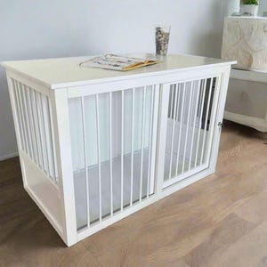 Handcrafted Wooden Dog House with Aluminum Bars | Pet Kennel Shelter. Pet House Furniture