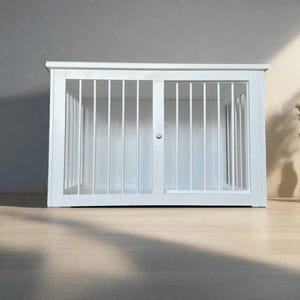 Modern Dog House in White and Black - Small and Large Sizes Available. Pet Kennel Sweet Home
