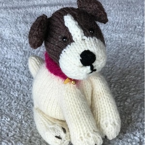 Knitting Pattern - Puppy Paws soft toy dog - Instant download