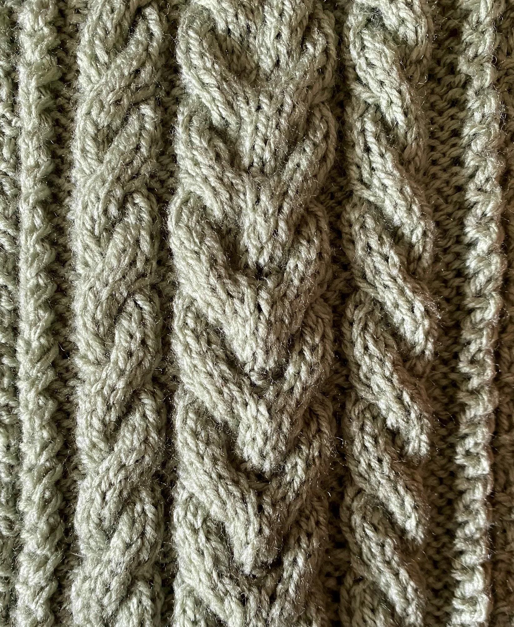 Knitting Strapwork Pattern Knitting Pattern - Loop Scarf With Cable Pattern - Instant Download - Etsy