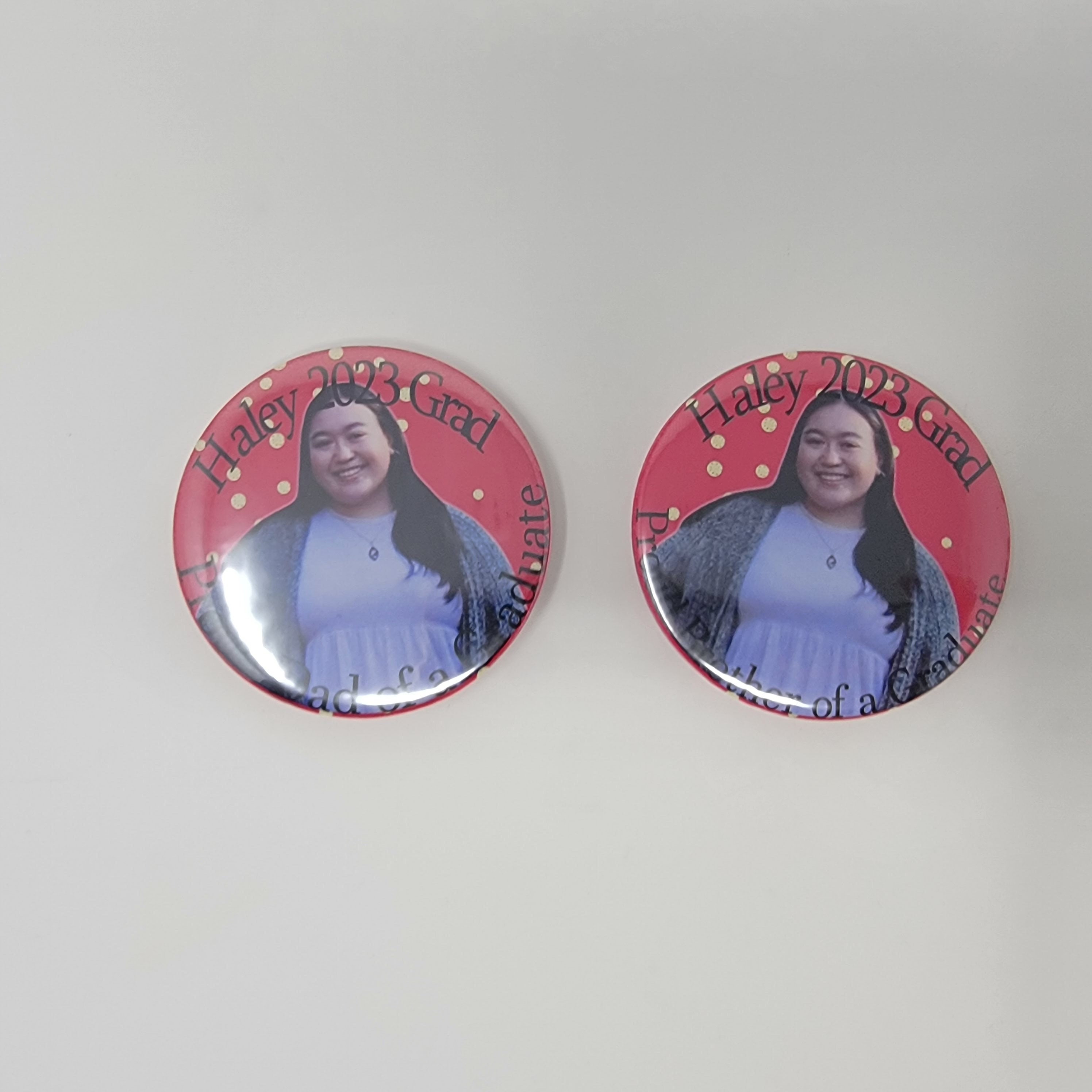 Personalized Graduation Buttons, Custom Grad Party Favors (set of 10 ...