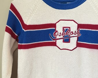 Vintage OshKosh b 'Gosh Jungen stricken Hockey Crewneck Pullover