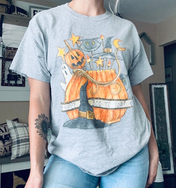 Halloween Pumpkin Face T Shirt - ZN9-JZ210 Explicit Clothing™