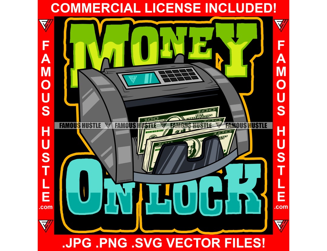 Money on Lock Cash Machine 100 Dollar Bills Trap Trapper Boss Etsy
