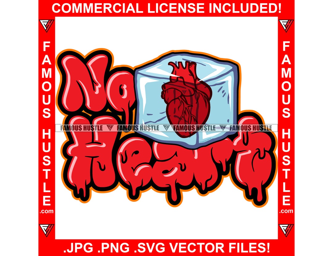 No Heart on Ice Heartless Bloody Dripping Drip Blood Love Romantic