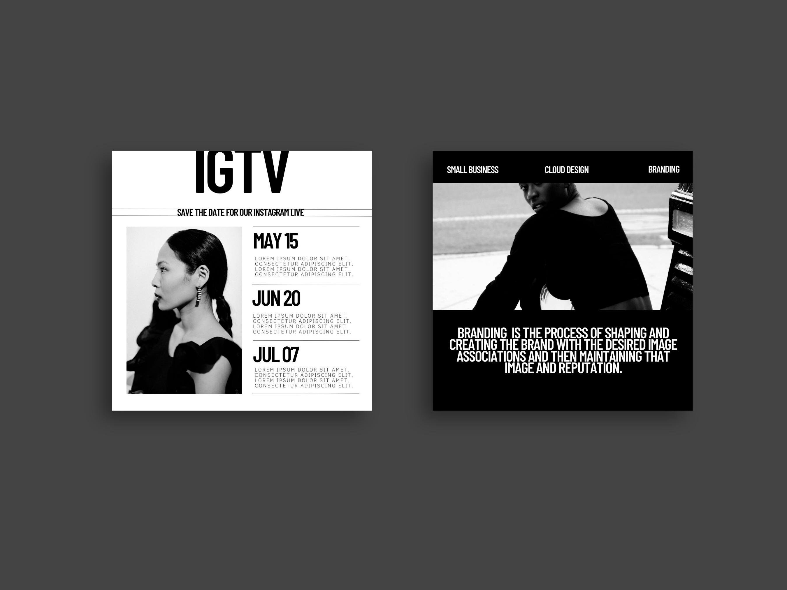 300 Fashion Instagram Templates Canva, Black & White Instagram Designs, Creative Instagram