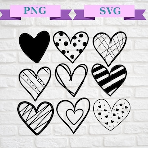 Nine Hearts Valentine Digital Cutting File, Vector Design, Vector, Cut File, svg, eps, ai, studio, Instant Download