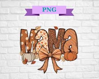 Retro Mama Fall Png, Girly Autumn Png, Fall Mama Coquette Pumpkin, Halloween Coquette Bow, Spooky Season, Coquette Mama Design