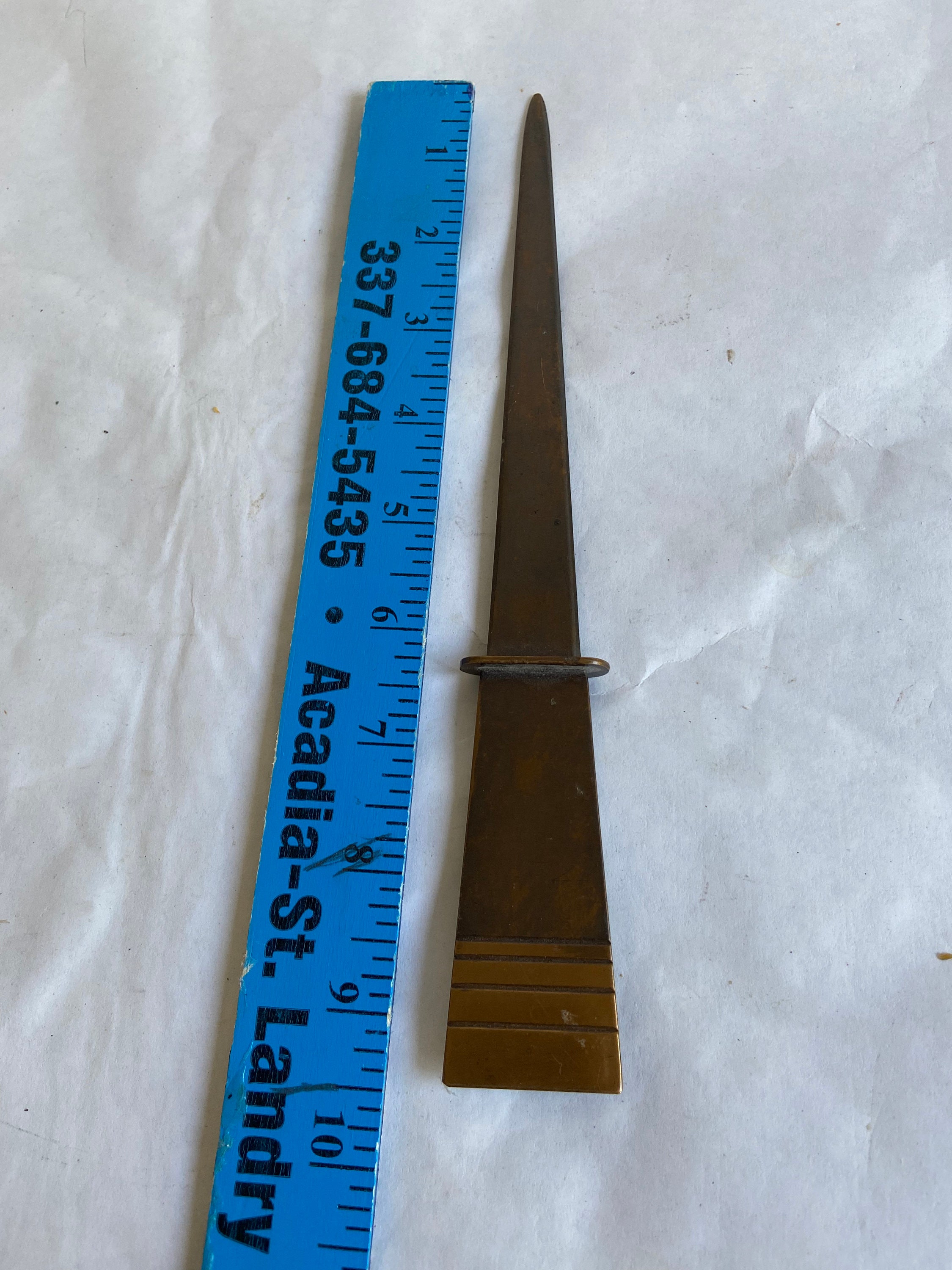 Art Deco Bronze Letter Opener Scholarly Utensil Vintage Etsy