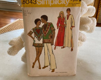Vintage Simplicity 5043 “The Dashiki” Mens Shirt or Misses’ Dress