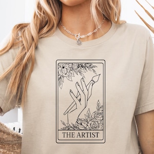 Kunstenaar T-SHIRT, Tarot shirt, kunstenaar, de kunstenaar Tarot Card, cadeau voor kunstenaar, tekening shirt, Tarot Tee, cadeau voor kunstenaar