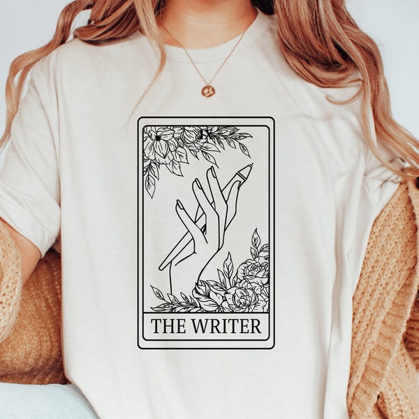 Writer T-Shirt, Author Shirt, The Writer Tarot Card, Gift for Author, Tarot Card Shirt, Author Tee, Writing Shirt, Writer Shirt