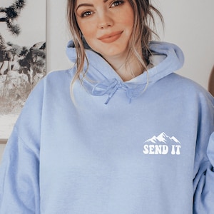 Send It Shirt, Ski  Hoodie, Snowboarder Shirt, Snowboarder Hoodie Gift, Ski Trip Gift, Unisex Skiier Shirt, Unisex Snowboard Shirt, Skiier