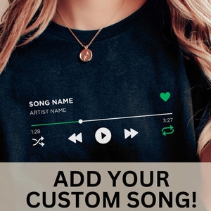 Chemise de chanson personnalisée, chemise de festival de musique personnalisée, chemise de concert personnalisée, chemise de nom personnalisé et de nom d’artiste, cadeau pour mélomane, cadeau de musique