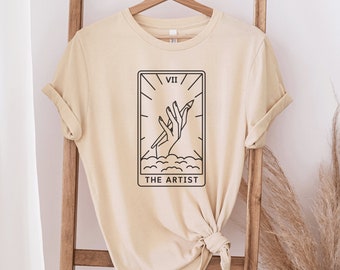 Camiseta de artista, camisa de artista, artista, la carta del tarot del artista, regalo para artista, camisa de dibujo, camisa de tarot, regalo para profesor de arte, regalo de artista