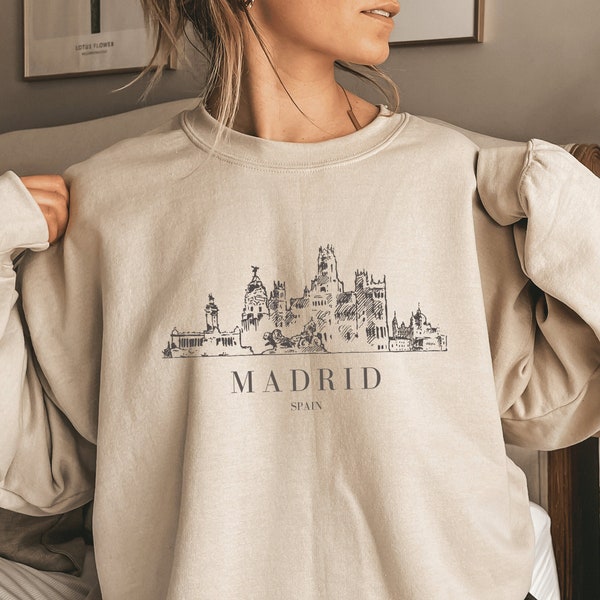 Madrid Sweatshirt, Spain Sweater, Spain Shirt, Madrid Gift, Madrid Travel Gift, Madrid Souvenir, Spain Souvenir, Madrid Sweater, Madrid