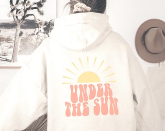 Under the Sun Hoodie, Retro Sun Shirt, Summer Aesthetic Sweater