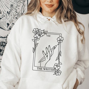 Writer Hoodie, The Writer Tarot Card, Gift for Author, Gift for Writer, Tarot Card Shirt, Author Hoodie, Published Author, Author Gift