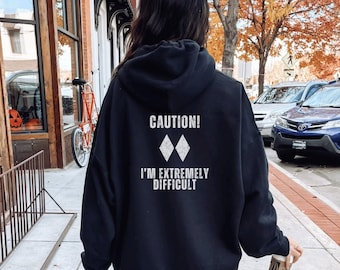 Extremely Difficult Shirt, Ski Hoodie, Double Black Diamond Shirt, Snowboarder Shirt, Snowboarder Hoodie, Funny Ski, Unisex Snowboard Shirt