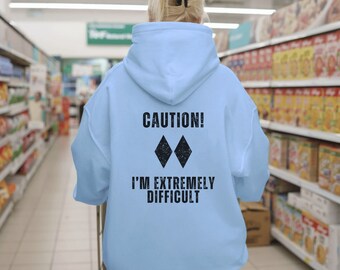 Extremely Difficult Shirt, Ski Hoodie, Double Black Diamond Shirt, Snowboarder Shirt, Snowboarder Hoodie, Funny Ski, Unisex Snowboard Shirt