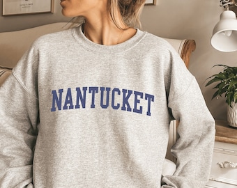 Nantucket-tröja, Nantucket-skjorta, Massachusetts-skjorta, Nantucket-tröja med rund hals, Varsity Nantucket-skjorta, New England-skjorta, Nantucket