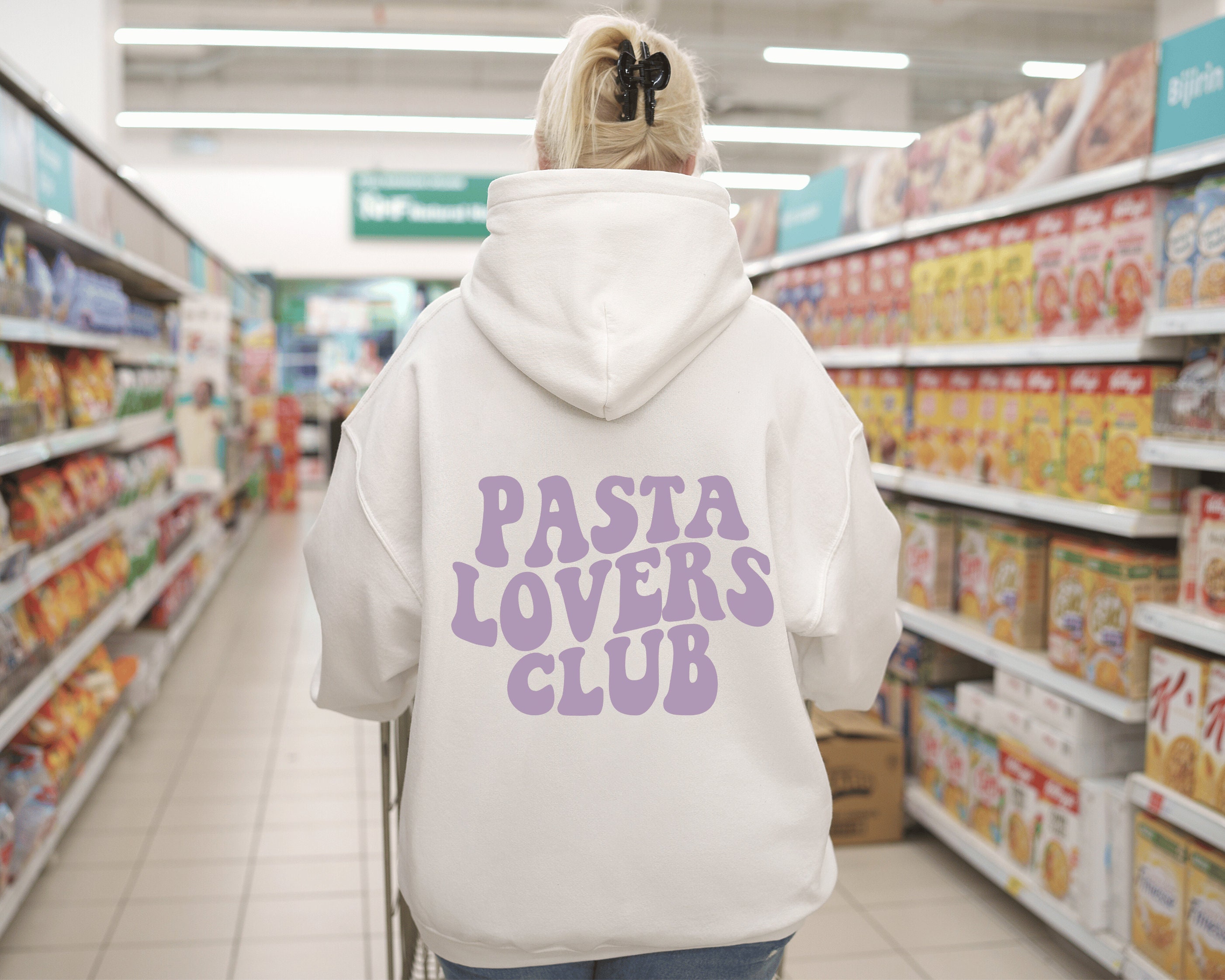 Pasta Hoodie, Pasta Shirt, Pasta Lovers Club, Back Print
