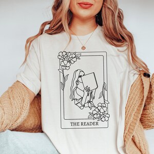 Reader Tarot Shirt, The Reader Tarot Card, Reader Shirt, Gift for Reader, Reader Gift, Tarot Card Shirt, Book Club Gift, Cute Reading Shirt