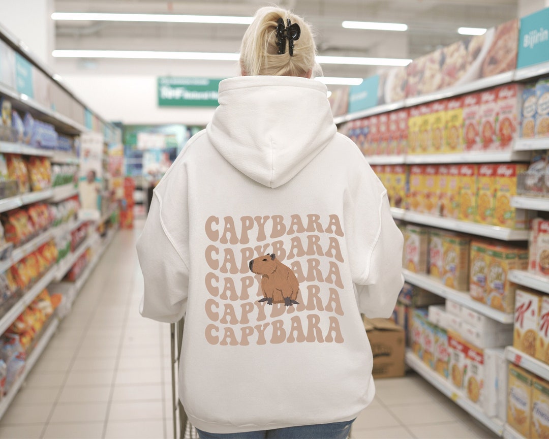 Felpa con cappuccio Capybara, Camicia Capybara, Capybara, Felpa