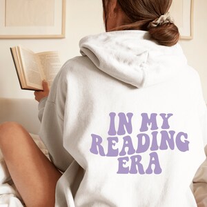 Nella mia era di lettura Camicia, Nella mia era di lettura, Felpa con cappuccio libresco, Felpa con cappuccio per amante dei libri, Regalo per amante dei libri, Merch libresco, Regalo per il lettore
