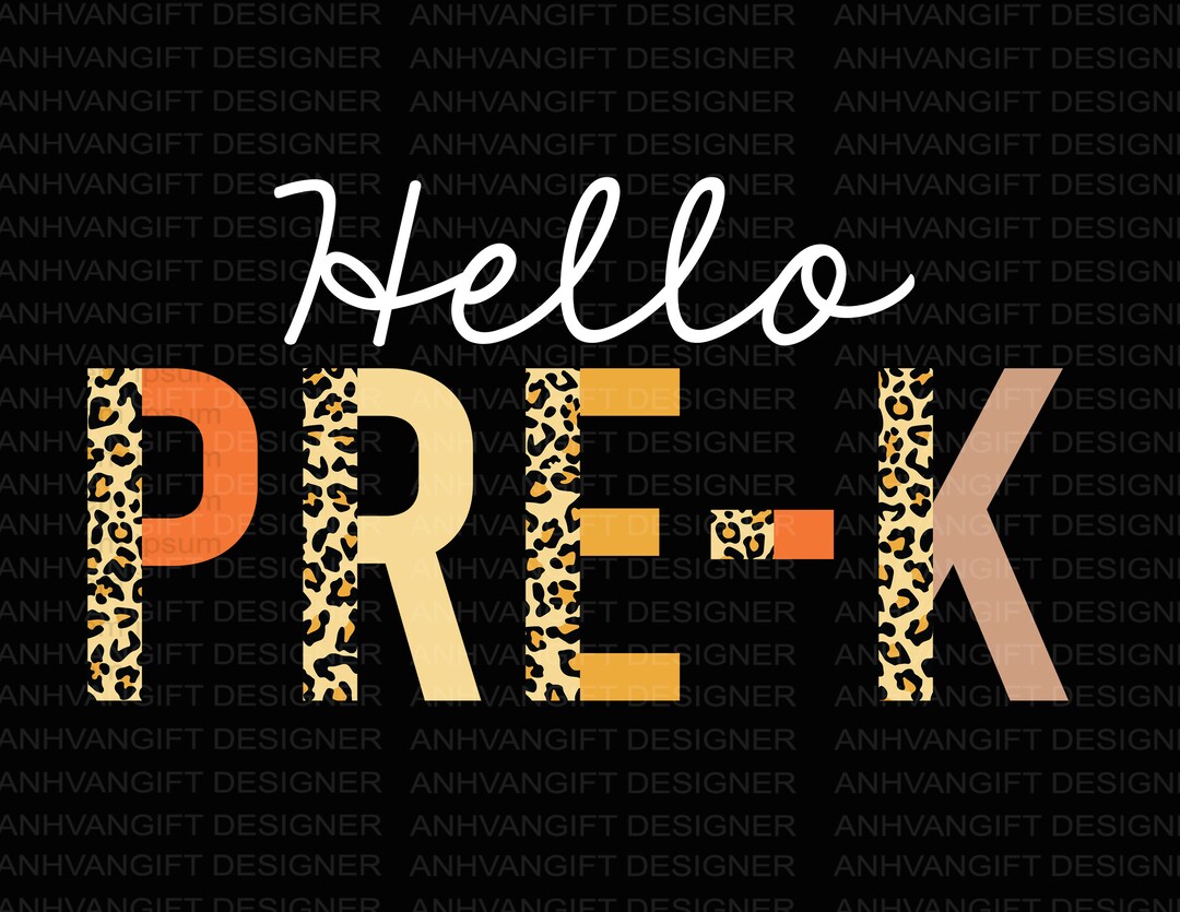 Hello Pre-k SVG Back to School Svg First Day of School - Etsy Canada