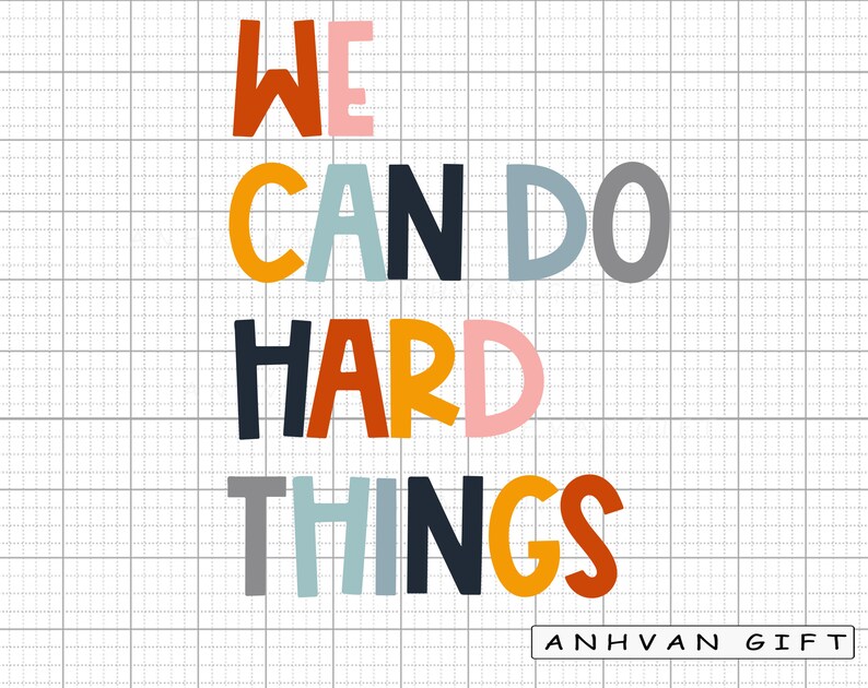 We Can Do Hard Things Svg Growth Mindset Teacher Svg - Etsy