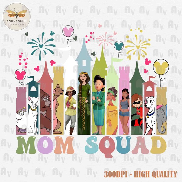 Mom Squad PNG, Happy Mother's Day Png, Mom Vacation Png, Mother's Day Gift Png, Mom Squad Shirt, Gift For Mom Png, Mom Squad Design