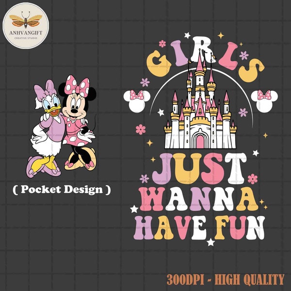 Girls Just Wanna Have Fun Svg, Summer Vibes Svg, Groovy Style Svg, Beach Vibes Svg, Besties Svg, Sister Svg, Family Trip Svg, Svg Png Files