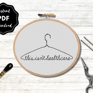 This Isn&#39;t Health Care | Feminist Cross Stitch Pattern | Womens Rights Cross Stitch | Pro Choice Cross Stitch | Printable PDF Pattern