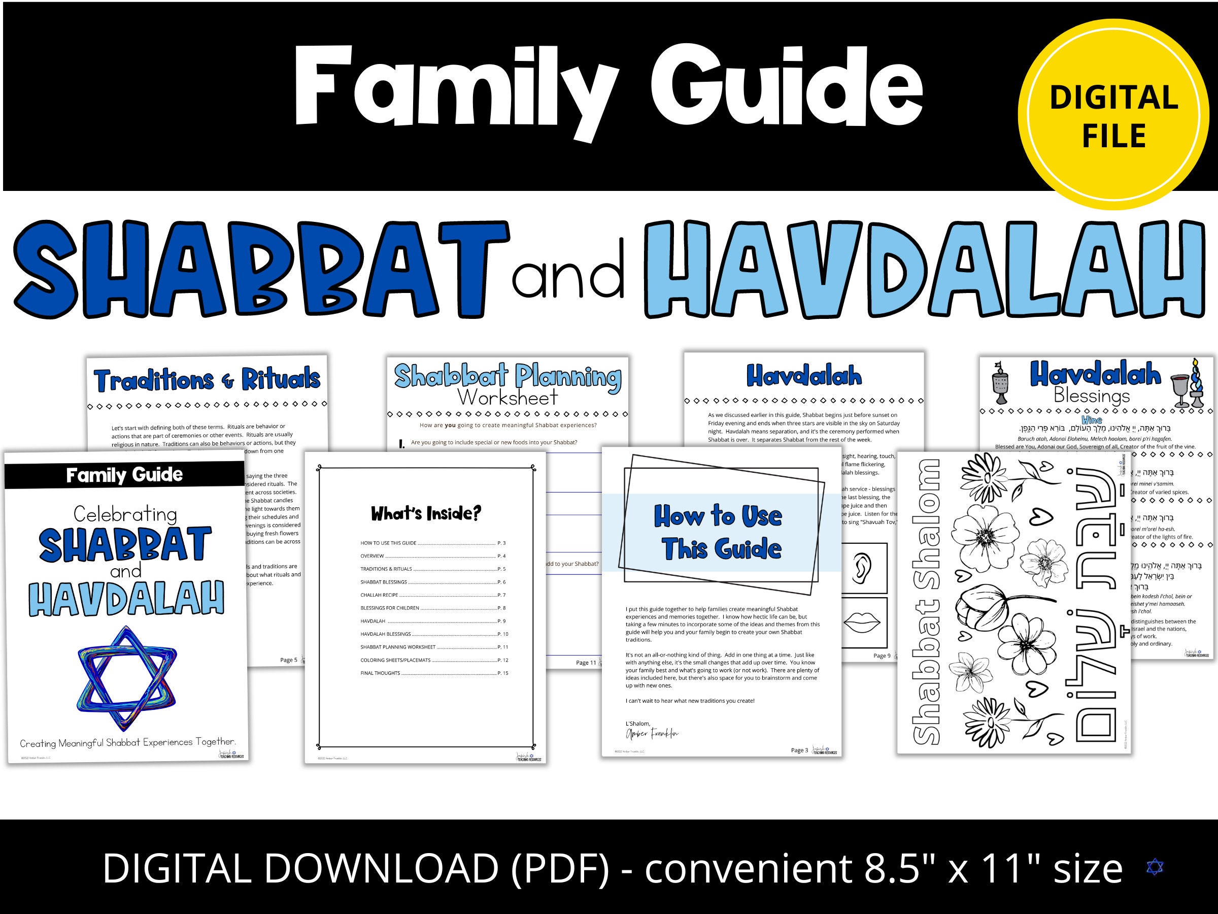 Family Guide Celebrating Shabbat and Havdalah Jewish Sabbath Havdallah