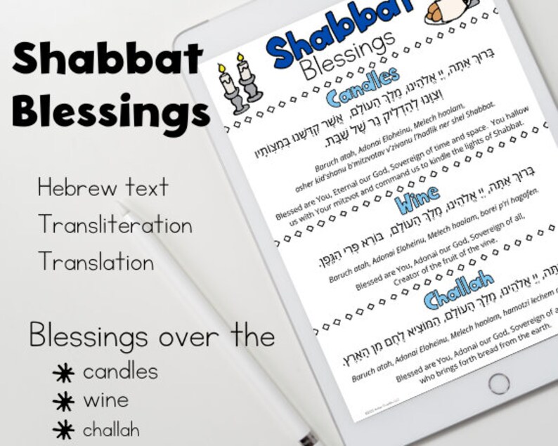 Shabbat Blessings - Etsy