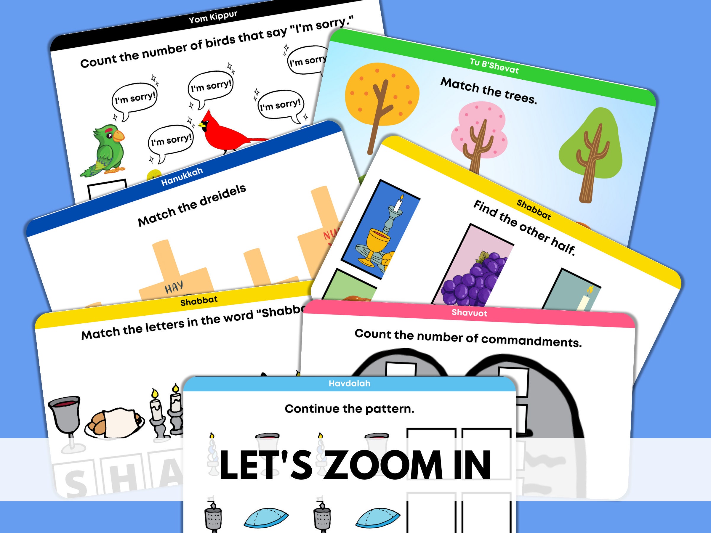 Jewish Holiday Preschool Learning Binder Jewish Holiday Busy Etsy